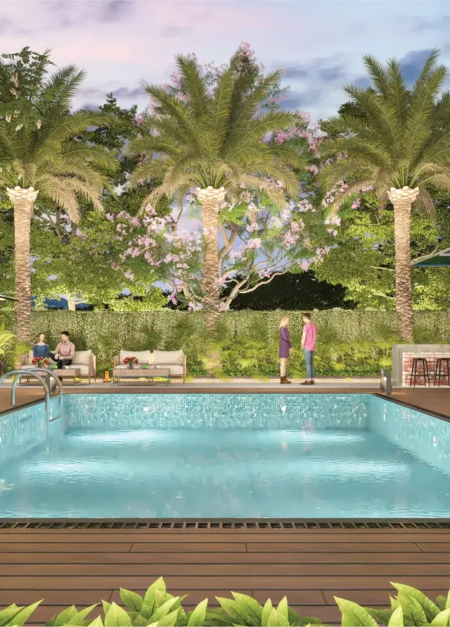 Ganga Kashi Residences — infinity pool in the clubhouse