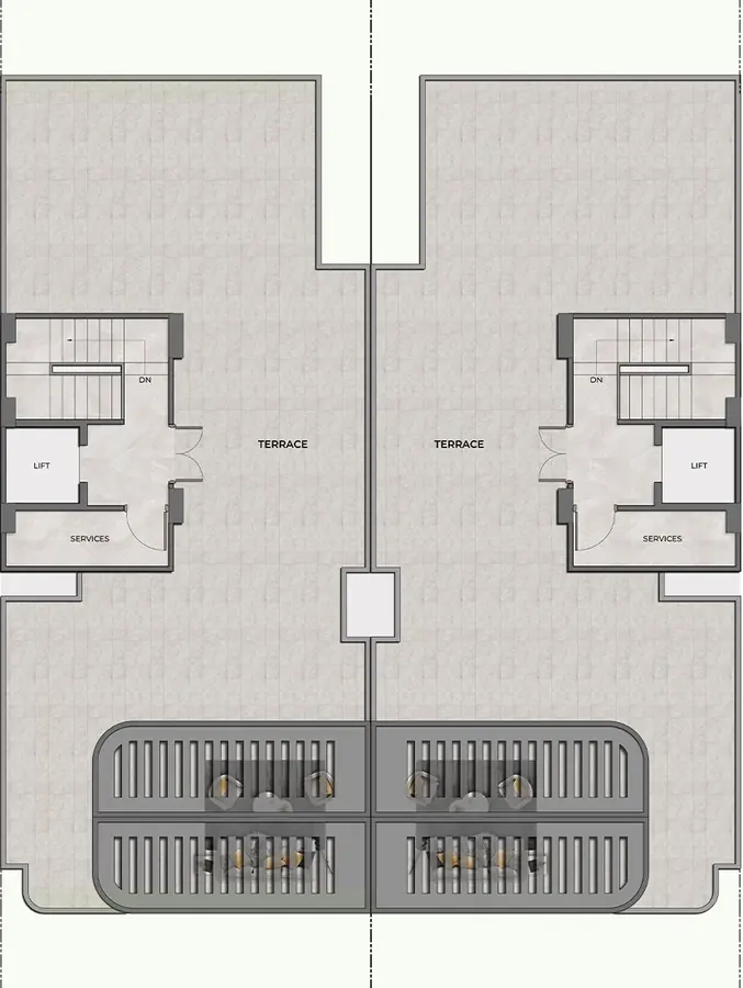 Ganga Kashi Residences 3 BHK (Terrace Level) floor plan