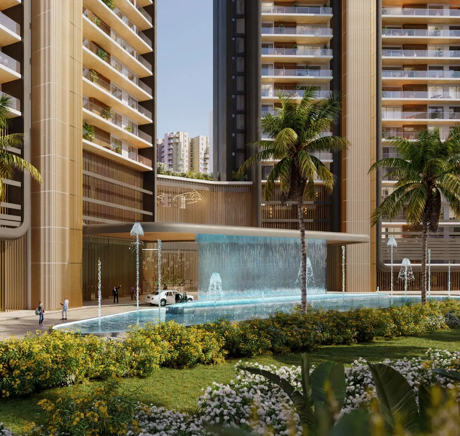 Gardens and water features at Ganga Nandaka