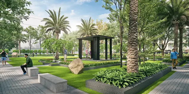 Ganga Valley — park with pergola and seating